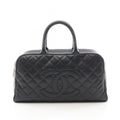 Chanel Handbag Quilted Black Caviar Leather