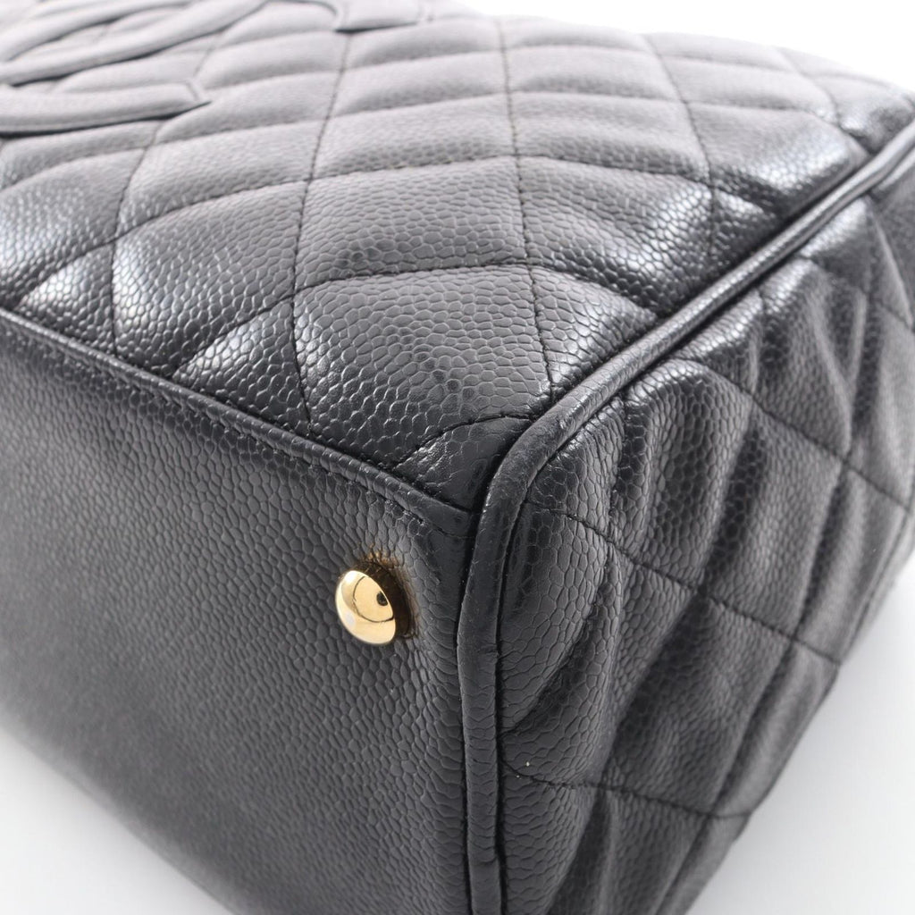Chanel Handbag Quilted Black Caviar Leather — view 8