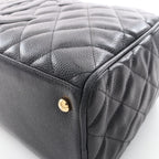 Chanel Handbag Quilted Black Caviar Leather — view 8