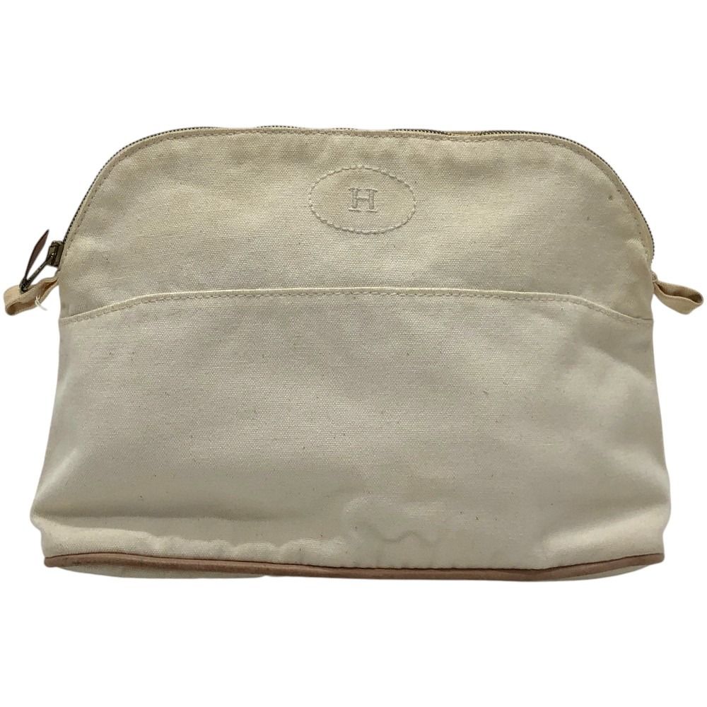 Hermes Pouch Bolide Canvas White