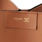 Celine Leather Triomphe Small Cubo 2-Way Handbag Brown — view 7