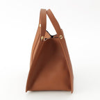 Celine Leather Triomphe Small Cubo 2-Way Handbag Brown — view 3