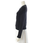 Hermes Cashmere Cadena Zip Knit Cardigan Jacket Black XS — view 3