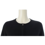 Hermes Cashmere Cadena Zip Knit Cardigan Jacket Black XS — view 5