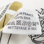 Hermes Silk Twilly Brides de Gala en Fleurs Scarf Black White Multicolor — view 9
