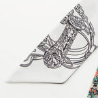 Hermes Silk Twilly Brides de Gala en Fleurs Scarf Black White Multicolor — view 5