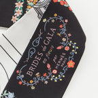 Hermes Silk Twilly Brides de Gala en Fleurs Scarf Black White Multicolor — view 3