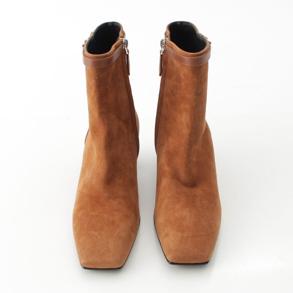 Hermes Homage Buckle Ankle Boots Brown — view 2