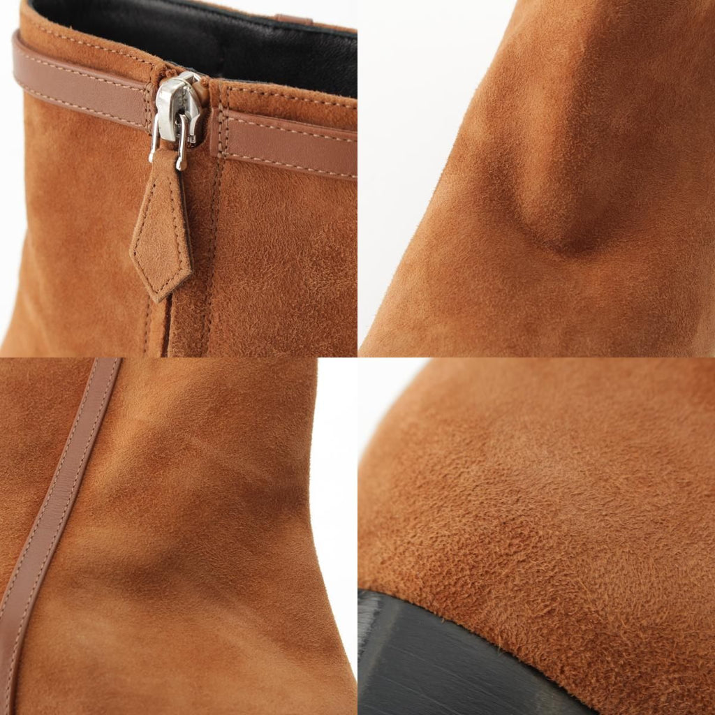 Hermes Homage Buckle Ankle Boots Brown — view 9