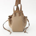 Loewe Hammock Drawstring Small Leather 2-Way Shoulder Handbag Sand