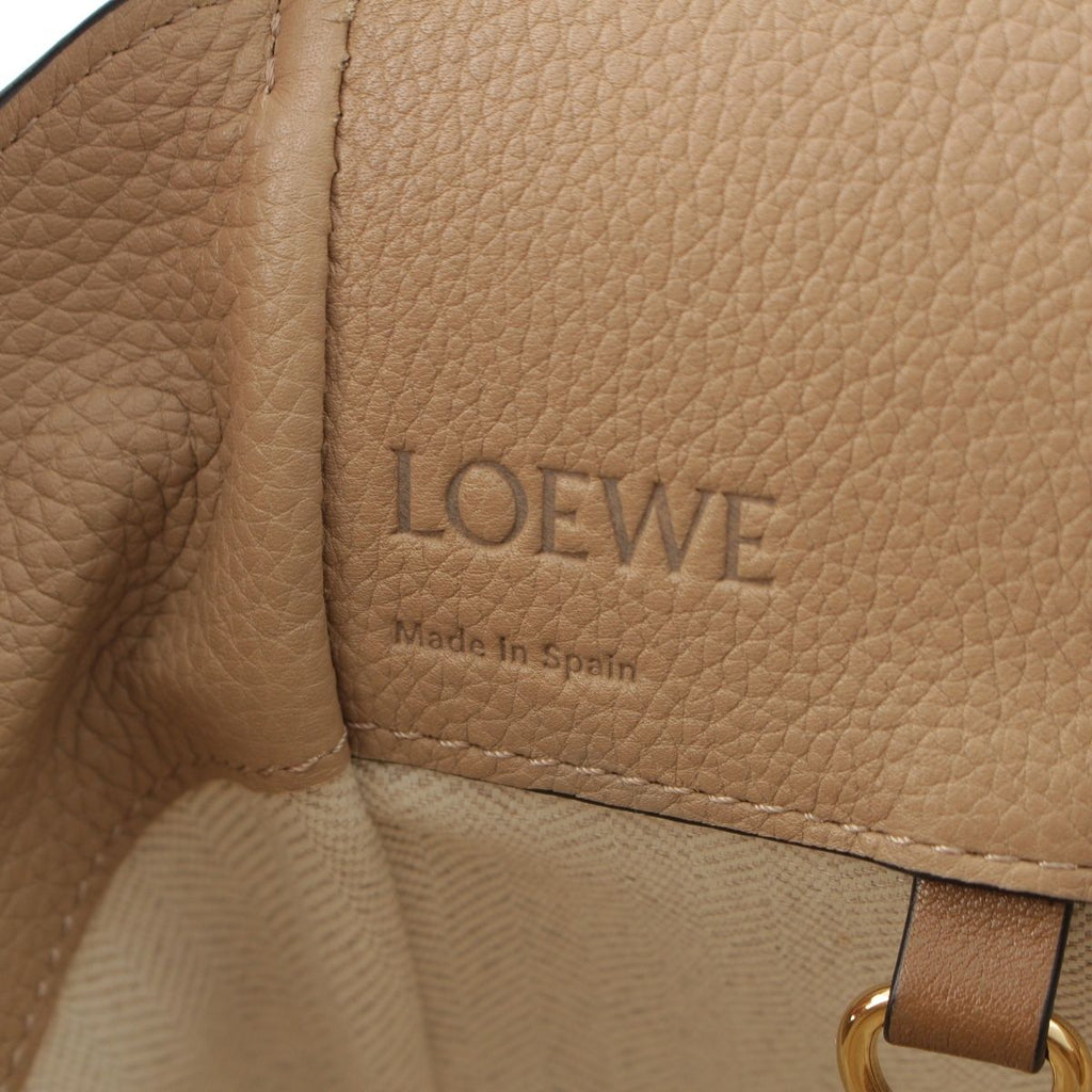 Loewe Hammock Drawstring Small Leather 2-Way Shoulder Handbag Sand — view 7