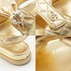 Chanel CC Logo Pearl Ribbon Sandal — view 9