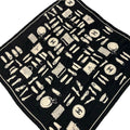 Chanel Scarf Black Beige CC Logo