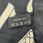 Chanel Scarf Black Beige CC Logo — view 3