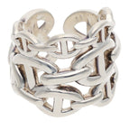 Hermes Chaine D'ancre Enchainee GM Silver Ring