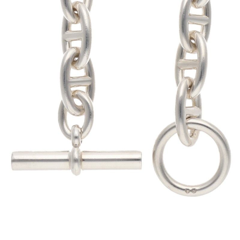 Hermes Chaine D'ancre Silver Choker Necklace GM — view 4