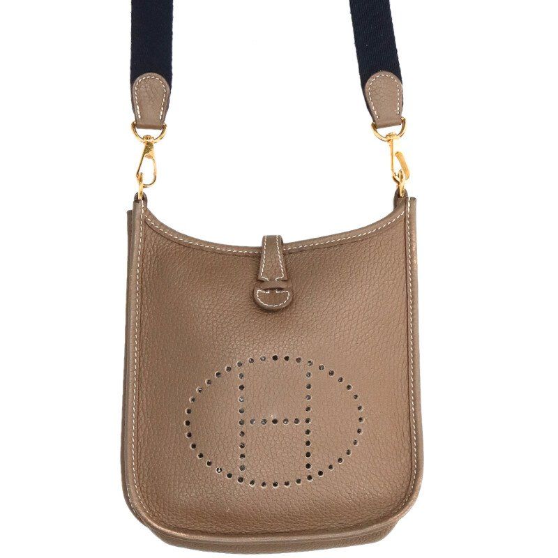 Hermes Evelyne TPM Etoupe Leather Shoulder