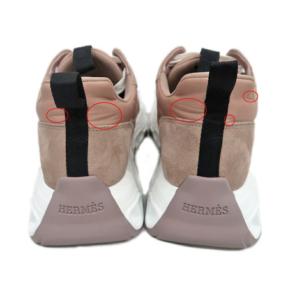 Hermes Impulse Sneakers 38 Dark Pink Shoes — view 6