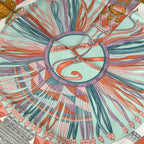 Hermes Scarf Carre 90 White Light Green Multi Ceintures Et Liens — view 4