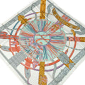 Hermes Scarf Carre 90 White Light Green Multi Ceintures Et Liens