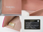 Chanel Camellia CC Logo Trifold Wallet Compact Leather Pink — view 9