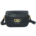 Celine Carriage Shoulder Bag Leather Navy
