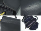 Celine Carriage Shoulder Bag Leather Navy — view 8