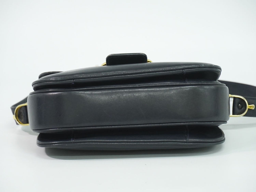 Celine Carriage Shoulder Bag Leather Navy — view 3