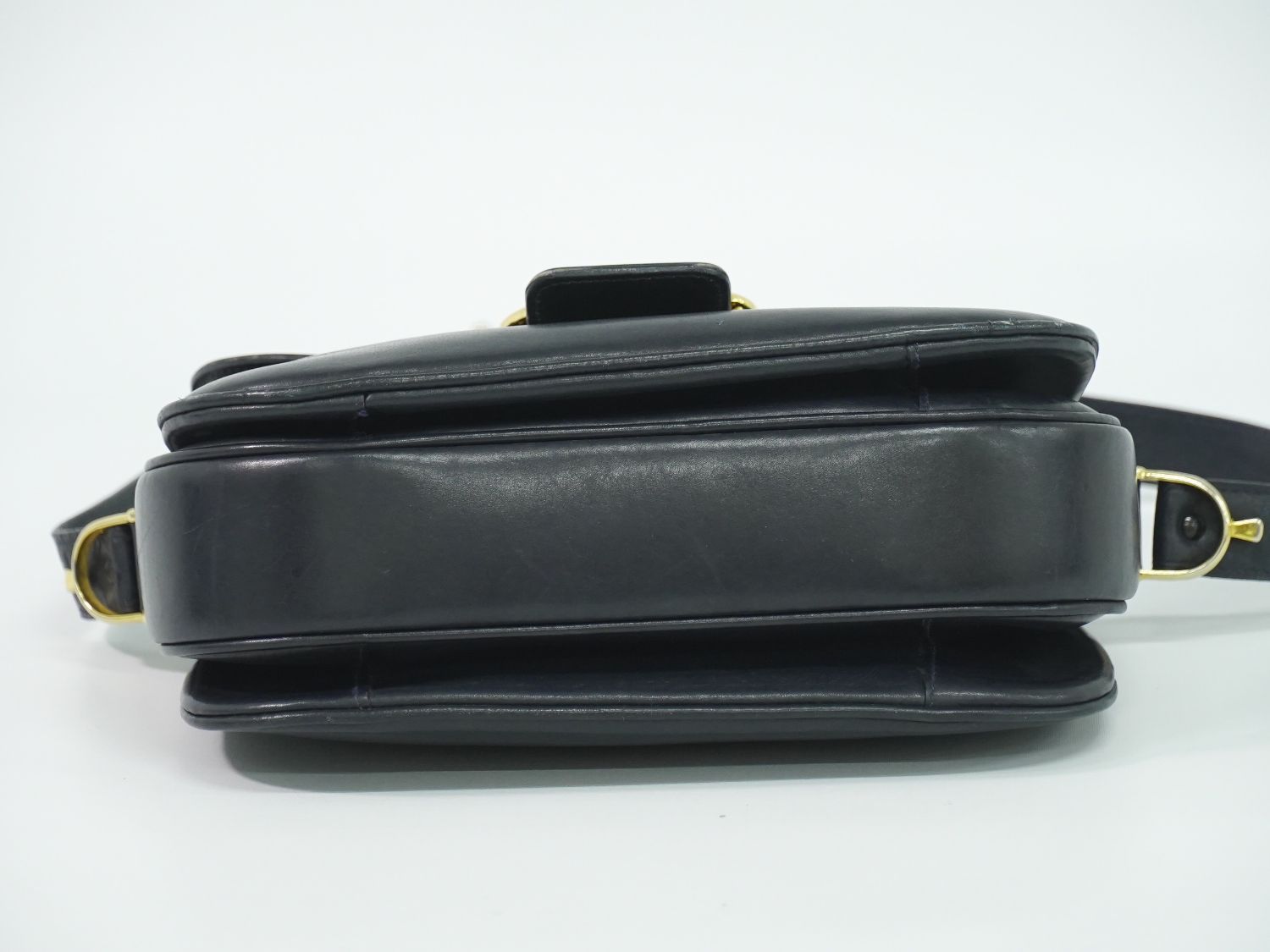Celine Carriage Shoulder Bag Leather Navy — view 3