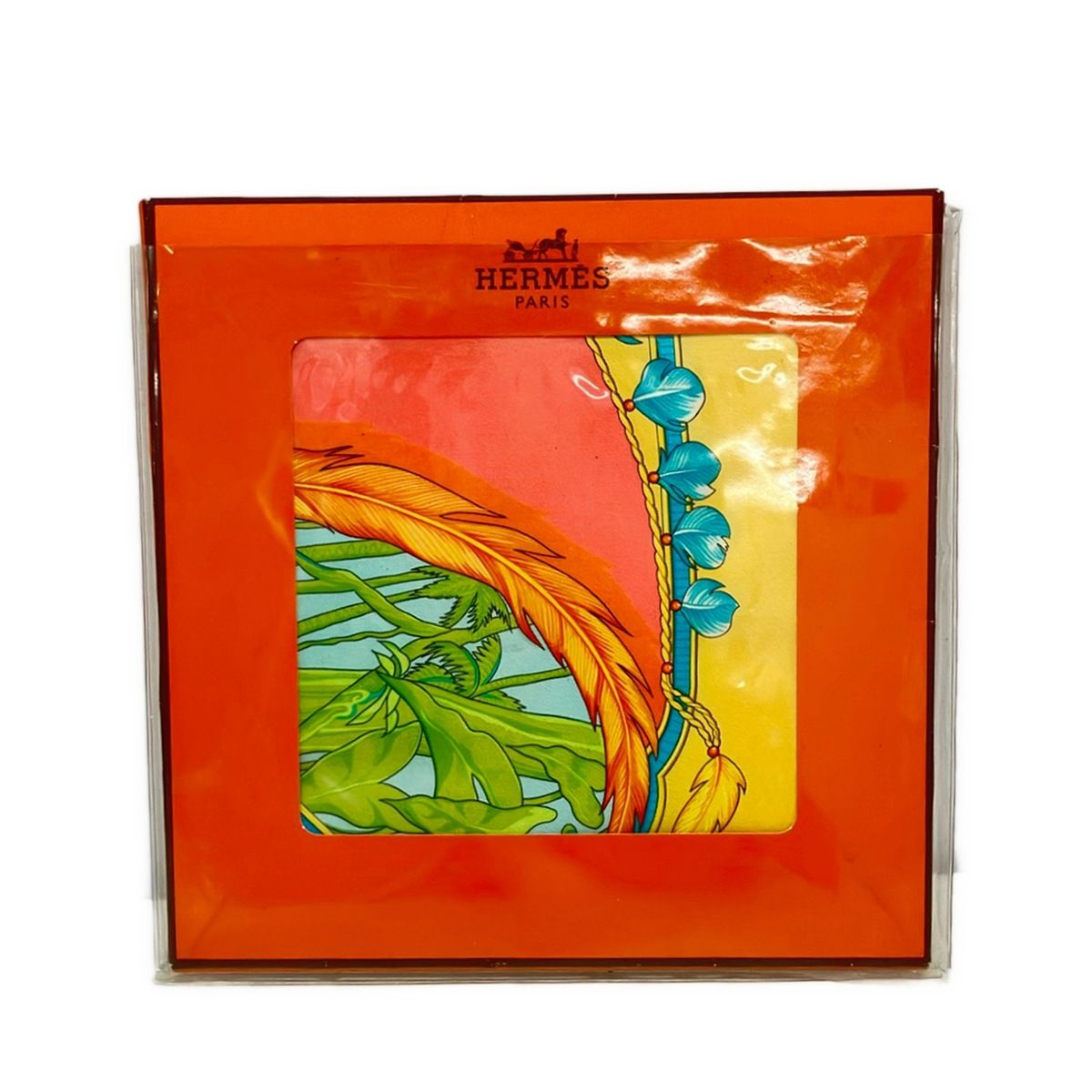 Hermes Scarf Carre 90 Yellow Multi Amazonia Silk — view 5