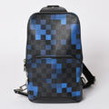 Louis Vuitton Belt Bag Black Blue Graphite Pi Creasing le Avenue Leather Canvas