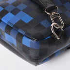 Louis Vuitton Belt Bag Black Blue Graphite Pi Creasing le Avenue Leather Canvas — view 7