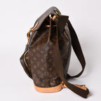 Louis Vuitton Monogram Montsouris GM Vachetta Leather Gold Backpack — view 4