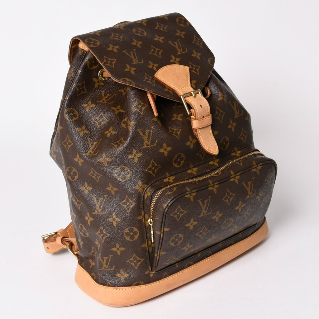Louis Vuitton Monogram Montsouris GM Vachetta Leather Gold Backpack — view 3