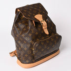 Louis Vuitton Monogram Montsouris GM Vachetta Leather Gold Backpack — view 3