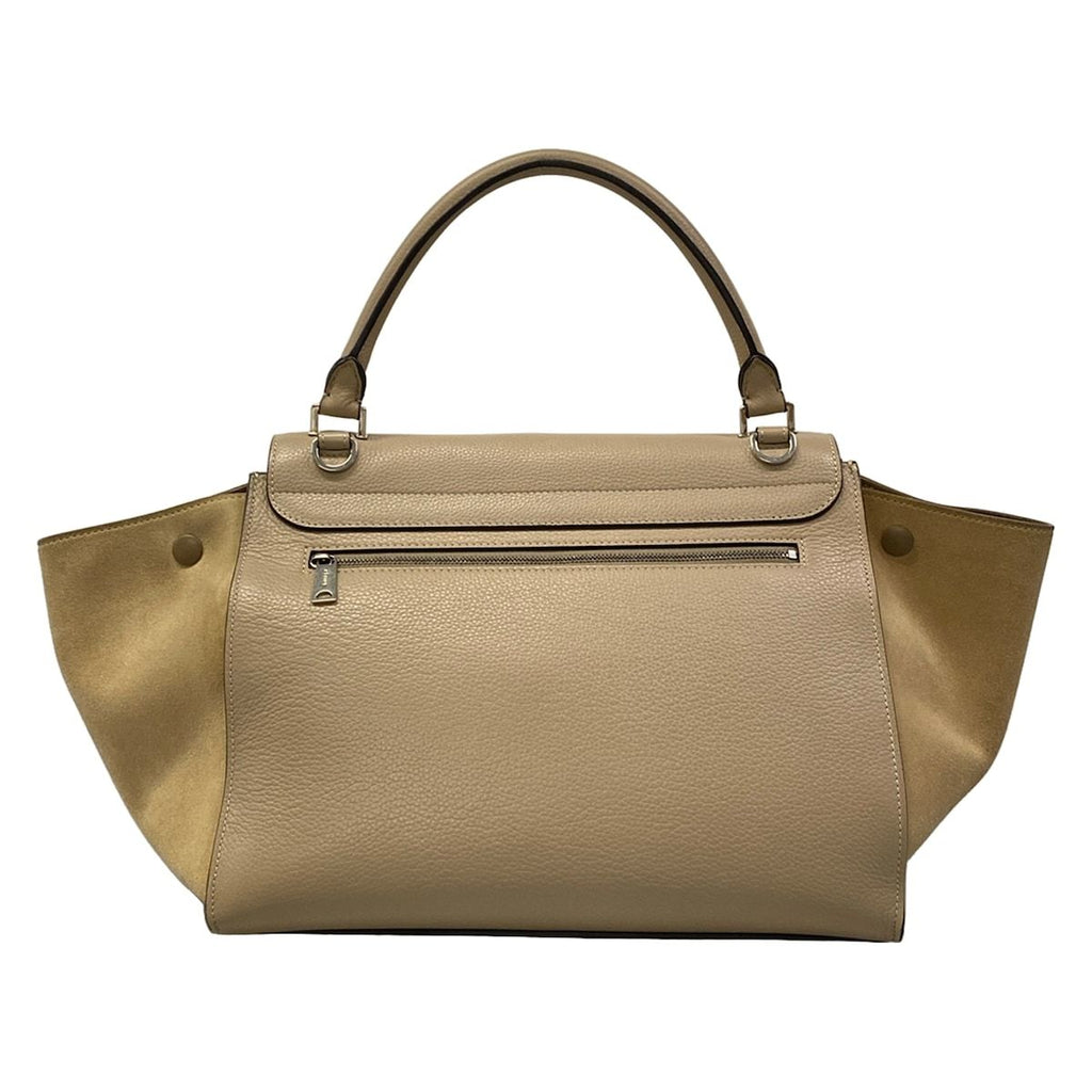 Celine Handbag Gray Beige Leather — view 3