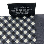 Hermes Scarf Dark Navy White Dark Gray Plaid Chaine D'ancre Chain Reversible — view 3
