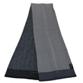 Hermes Scarf Dark Navy White Dark Gray Plaid Chaine D'ancre Chain Reversible