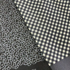 Hermes Scarf Dark Navy White Dark Gray Plaid Chaine D'ancre Chain Reversible — view 4