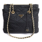 Prada Re Edition Chain Shoulder Bag Black
