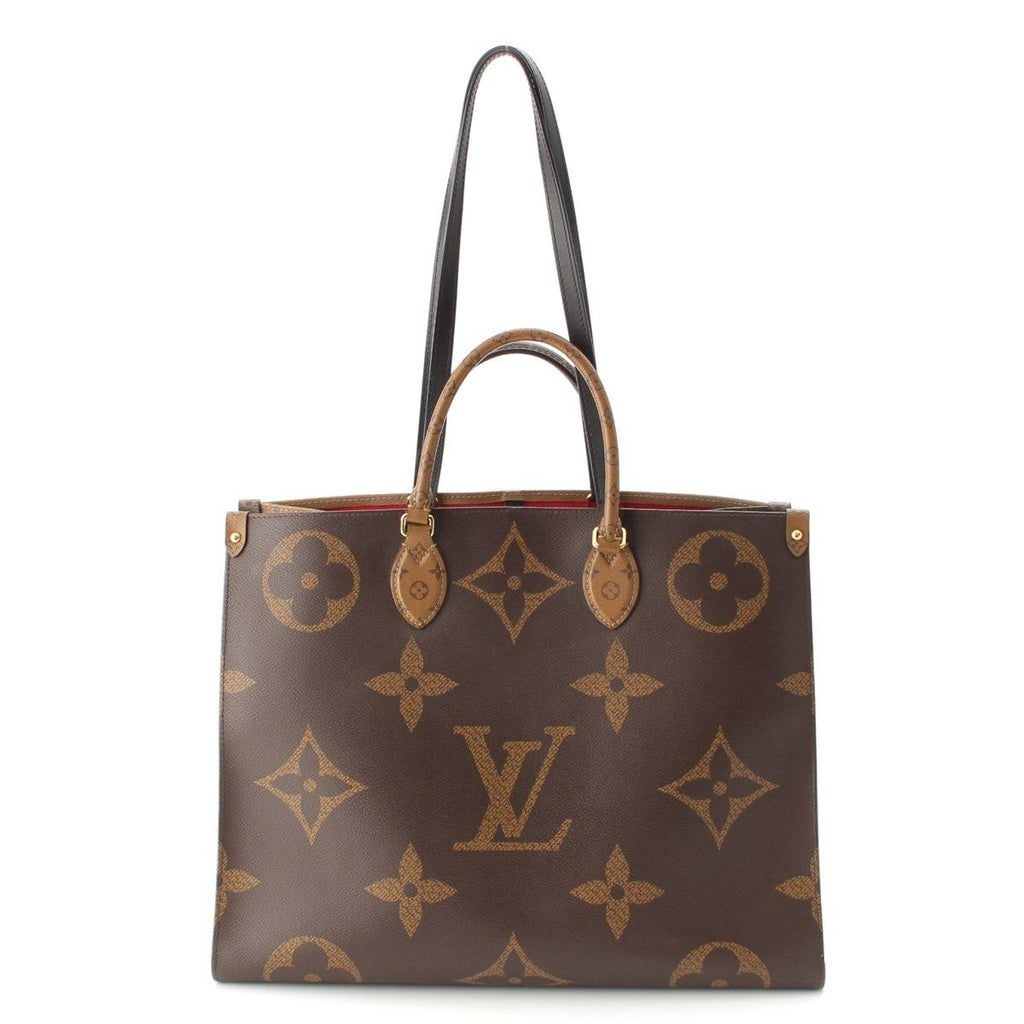 Louis Vuitton On The Go GM Monogram Reverse Giant Tote Brown