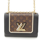 Louis Vuitton Twist Monogram Chain Shoulder Bag Brown
