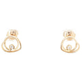 Hermes Vertiges Coeur Earrings Gold