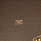 Hermes Picotin Lock Taurillon Handbag Gold Etoupe — view 7