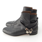 Hermes Neo Kelly Leather Silver Boots Shoes Shorts Black Brown 38 — view 3