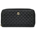 Chanel Wallet Micro Quilted Lambskin Black Gold Zip Around