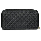 Chanel Wallet Micro Quilted Lambskin Black Gold Zip Around — view 2