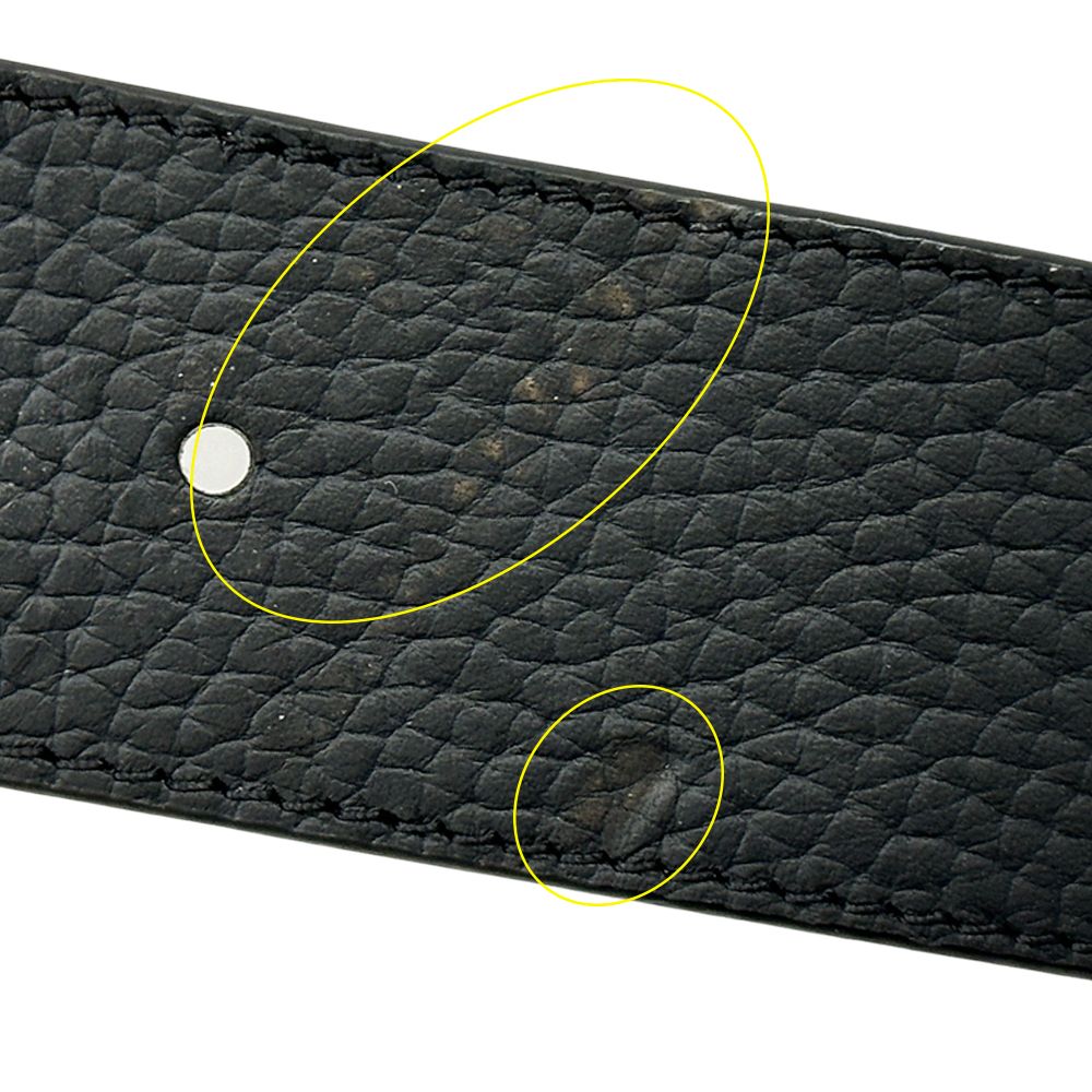 Louis Vuitton Belt Leather Ceinture Reversible Black Brown Gold 85 34 Logo Adult — view 7