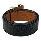 Louis Vuitton Belt Leather Ceinture Reversible Black Brown Gold 85 34 Logo Adult — view 3