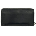 Chanel Wallet CC Logo Lambskin Black Silver Zip Around Studs — view 2